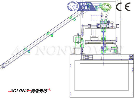 China Máquina 3800mm do Lapper da cruz da fibra do poliéster/PP para a factura do tapete fornecedor